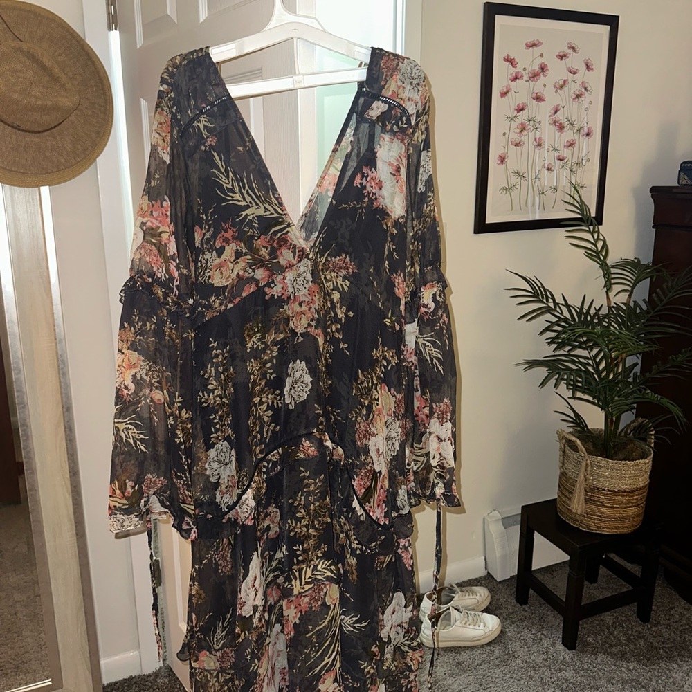 Floral V-Neck Dress
